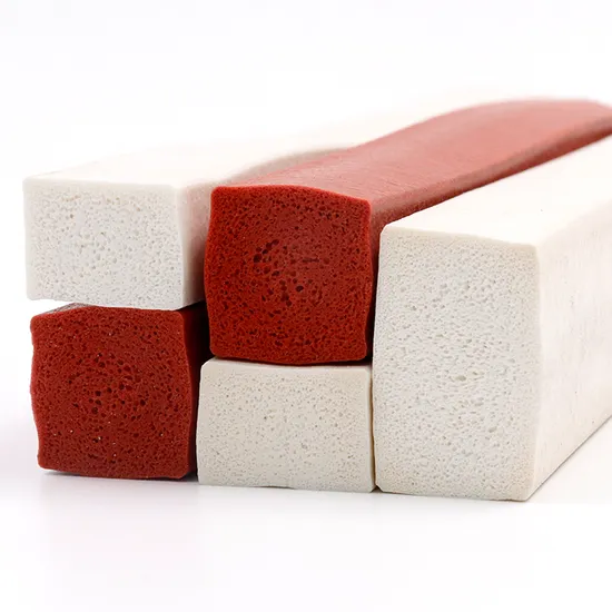 Rectangle Heat Resistant Insulation Sealing Closed Cell Silicone Foam Cord Strip